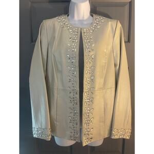 Bradley Bayou Embellished Genuine Leather Jacket